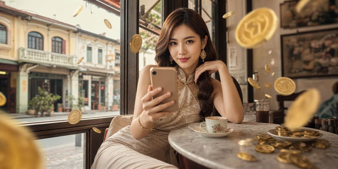 Pemain kasino mudah alih gaya Melayu di Ipoh memainkan Baccarat u19