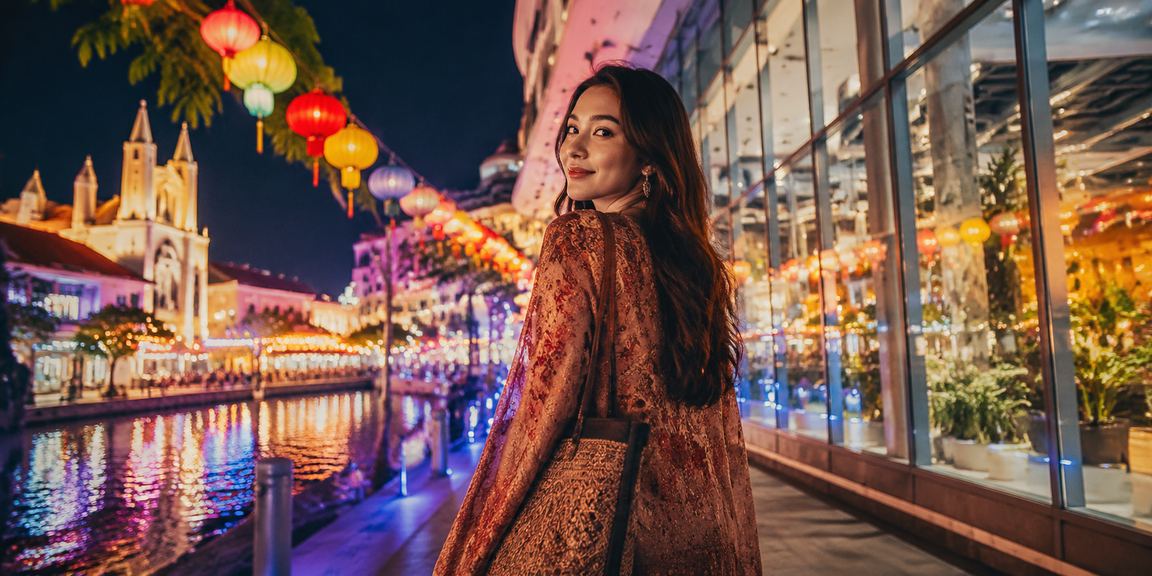 Pemain kasino mudah alih gaya Melayu di Melaka memainkan slot Jackpot u19