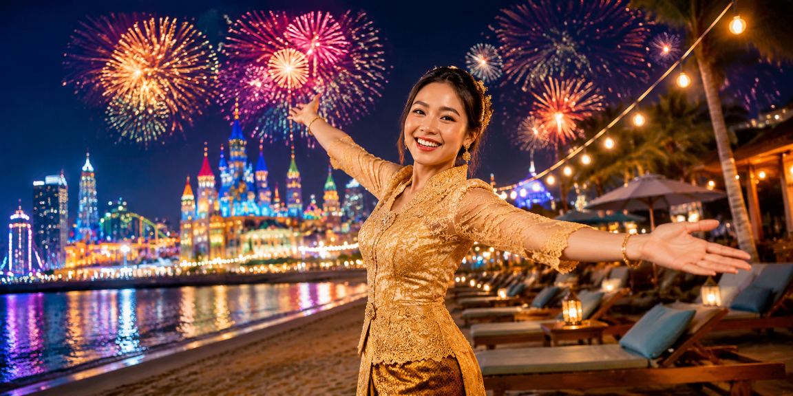 Pemain berbaju kebaya Malaysia melakukan deposit untuk Baccarat di u19